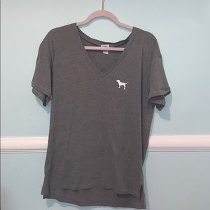 Pink gray tee